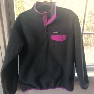 Patagonia Synchilla Fleece - dark grey with a purple accent. Never worn.